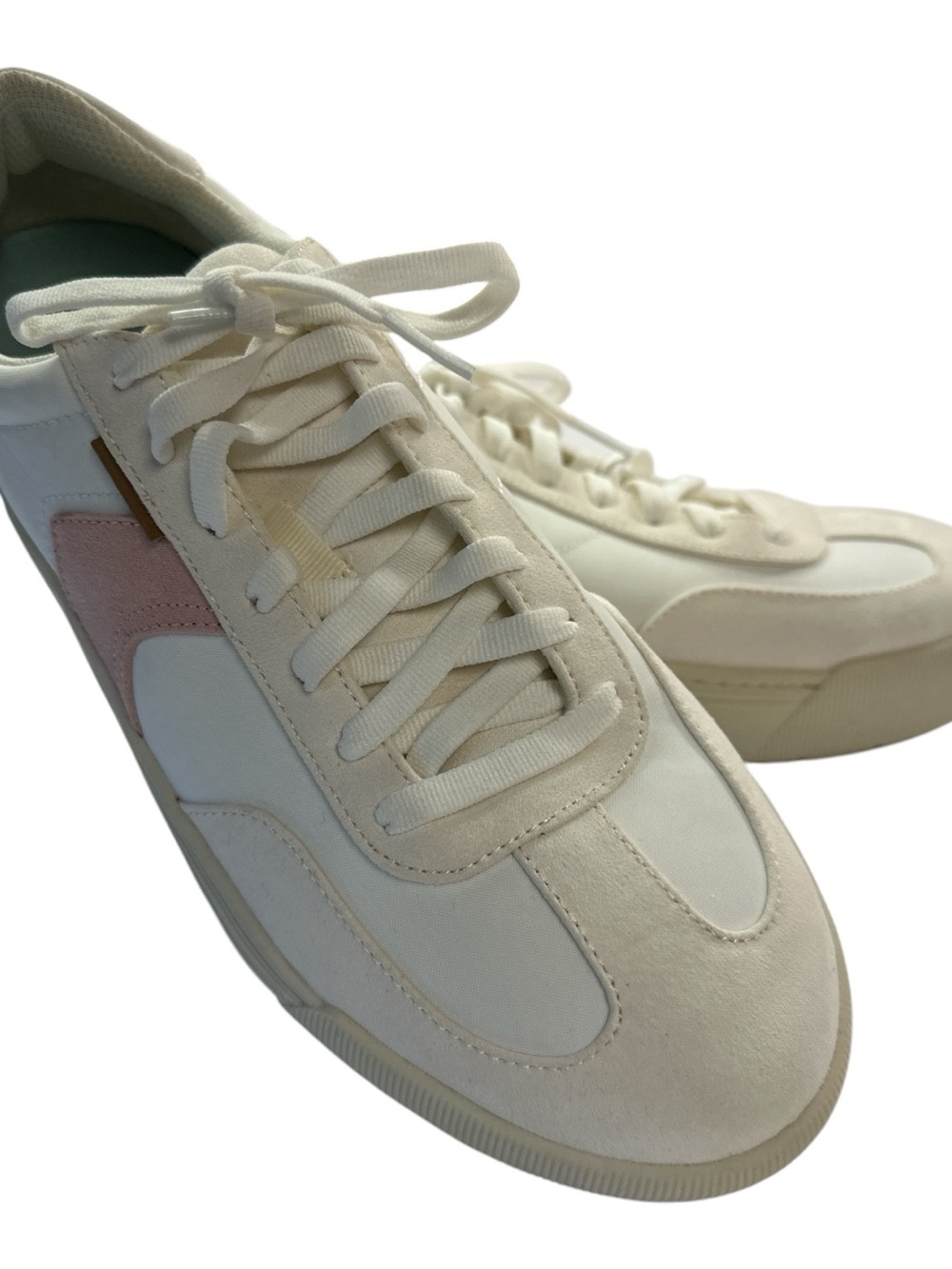 Dr. Scholl’s TIME OFF WIN Creamy White/Pink Suede Canvas Sneakers Size 11 - Picture 9 of 12